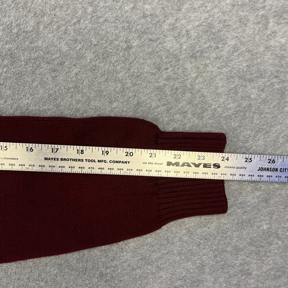 Weatherproof Vintage Sweater Mens XL Burgundy Holiday Sweater 1/4 Zip Fair Isle - Picture 6 of 6